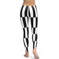 thumbnail image 6 of Black and White Optical Illusion Leggings Size: L for Women | FIERCEPULSE, 6 of 8