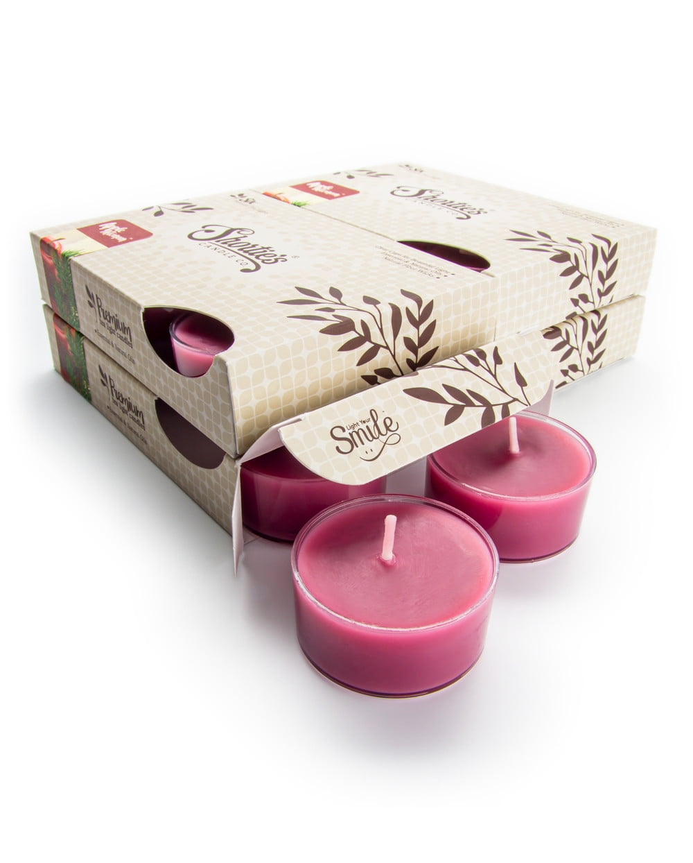 Apple Afternoon Tealight Candles Bulk Pack (24 Dark Red Highly Scented