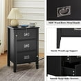 thumbnail image 5 of VECELO Set of 2 Nightstand with Charging Station, Wood Night Stand with USB Ports and Outlets, 3 Storage Drawers, End Table Side Table for Bedroom/Living Room, Black, 5 of 8