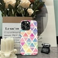 thumbnail image 7 of FKBRCL4U Compatible with iPhone 12 Pro Max Case, Cute Pastel Watercolor Triangles Pattern for Girl Full Body Design Soft Silicone Drop Shock Scratch Protection for iPhone 12 Pro Max, 7 of 7