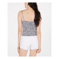 thumbnail image 2 of HOOKED UP $34 Womens New Gray Printed Spaghetti Strap Tank Top M Juniors B+B, 2 of 2