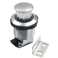 thumbnail image 1 of Embedded Rv Yacht Rotary Push-Type Door Lock Cupboard Chassis Button Lock Silver, 1 of 8