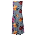 thumbnail image 4 of Summer Savings! Enjoytime Vacation Dresses for Women 2024 Women's Summer Casual Loose Sleevless Crewneck Dress Tropical Dresses for Women, 4 of 5