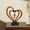 Brown, variant on Heart Sculpture for Couples, Intertwined Hearts Resin Art, Anniversary & Wedding Gift for Him and Her, Timeless Love Decor, Sentimental Home Decoration