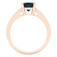 thumbnail image 4 of Clara Pucci 14K Rose Gold 2.32ct LondonBlueTopaz Solitaire with Accents, 4 of 7