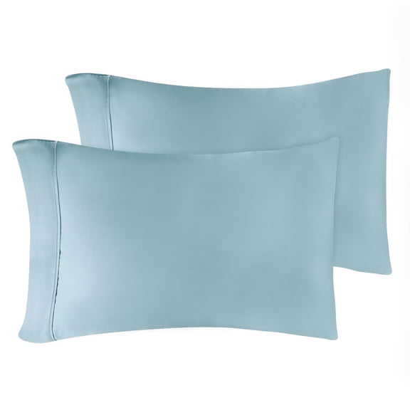 Superior Egyptian Cotton 300 Thread Count Pillowcases, Set of 2, King, Light Blue