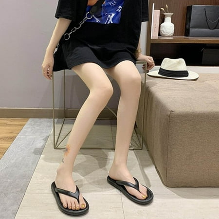 

amlbb Women s Sandals Flat Shoes Ladies Beach Sandals Summer Non-Slip Causal Slippers Flat Sandals