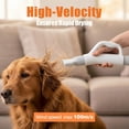 thumbnail image 4 of Dog Hair Dryer, 1550W High Velocity Pet Blow Dryer with Heater for Grooming, Speed Temperature Adjustable Dog Blower Grooming Dryer with 4 Nozzles, White, 4 of 7
