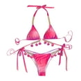 thumbnail image 1 of WEAIXIMIUNG Maternity Swimsuit Two Piece Low Rise Ladies Sexy Straps Gradient Printed Bikini M, 1 of 9