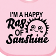 thumbnail image 4 of Inktastic Im a Happy Ray of Sunshine with Happy Sun Boys or Girls Baby Bib, 4 of 4