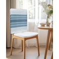 thumbnail image 2 of nqOlkjepod Blue Ombre Stripe Chair Covers Set of 8, Decorative Chair Back Cover, Farmhouse Striped Gradient Dining Room Chair Slipcovers Removable Chair Protectors Covers for Party Banquet, 2 of 7