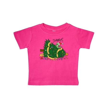 

Inktastic Tiny Dinosaur Destroying Christmas Tree Gift Baby Boy or Baby Girl T-Shirt
