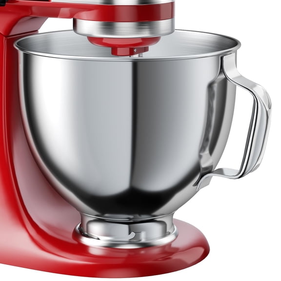 EssPur 5 QT Food-Grade Stainless Steel Mixer Bowl Compatible With KITCHENAID TILT-HEAD STAND MIXERS 4.5-5 Quart, with Anti-slip handle & Prominent Clasp, Stainless Steel Polished
