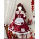 thumbnail image 5 of Coalfell-vestidos bordados rojos Vintage de Lolita, chal de felpa, capa engrosada, ropa de Año Nuevo, vestido de una pieza, Navidad, Invierno, 5 of 5