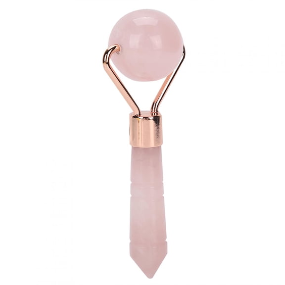Rose Quartz Facial Roller Massager - Natural Stone Face Lifting, Skin Tightening & Anti-Wrinkle Tool