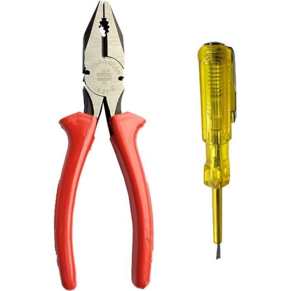 1621-6 Inch Cutting Plier & Tester Pack Of 2 Hand Tool Kit - 2 Tools | Home Improvement & Power Tools, Tools & Measuring Equipment - Screwdriver, Heavy-Duty, Home Repairs