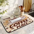 thumbnail image 3 of Coffee Mat, Coffee Mug Farmhouse Design Coffee Bar Mat for Coffee Station Accessories and Organizer, Absorbent Dish Drying for Kitchen Counter, Coffee Bar Decor Coffee Machine Mat 19.5x12in, 3 of 7