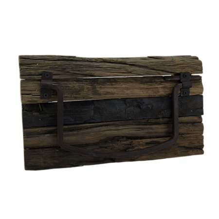 Horse Wood Rack - Rustic Weathered Wood and Metal Wall Mounted Towel Holder