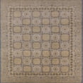 thumbnail image 1 of Ahgly Company Indoor Square Mid-Century Modern Puce Purple Oriental Area Rugs, 7' Square, 1 of 6