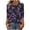 Purple, variant on Uaswgudfs ​Women's 3/4 Sleeve Round Neck T-Shirt: Floral Abstract Accents & Lightweight Fabric for Casual Summer BlousesPink-BXL