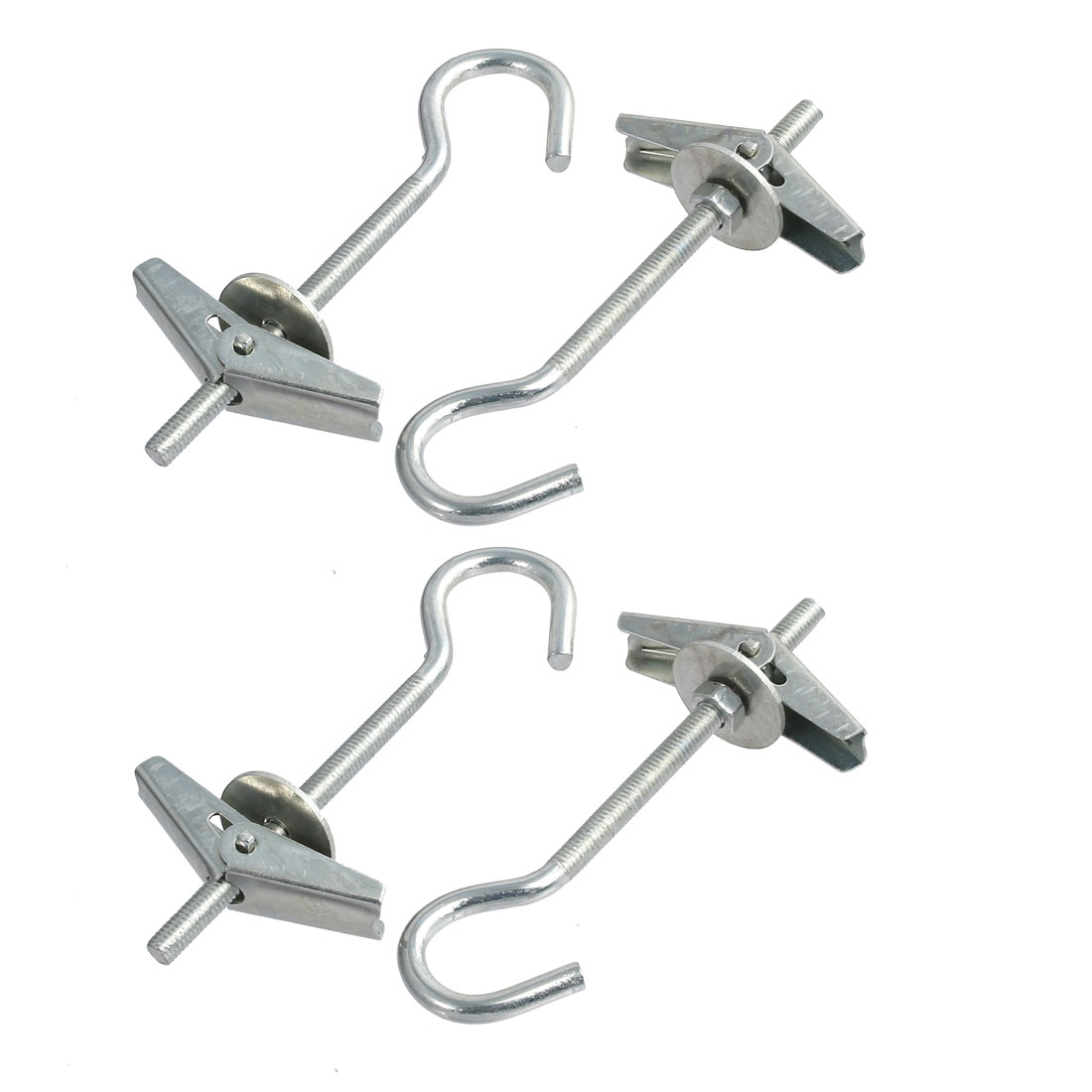 Unique Bargains M6x115mm Carbon Steel Toggle Anchor Eye Screw Hook