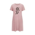 thumbnail image 5 of IROINNID Women'S Pajama Dress Soft One Piece Short Sleeve Round Neck, Home and Lightweight Printed Pajama for Women, 5 of 7