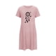 thumbnail image 5 of Camisón corto de talla grande para mujer, camisón de manga corta con estampado de pecho a la moda, camisón para mujer, 5 of 7