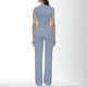 thumbnail image 4 of Conjunto de 2 piezas para mujer: top corto de manga corta y pantalones rectos, estilo deportivo informal, tallas reales para primavera/verano, 4 of 6