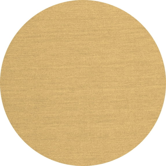 Ahgly Company Indoor Round Solid Brown Modern Area Rugs, 5' Round