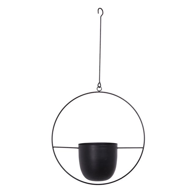 Cesta redonda de flores para colgar en la pared, planta de balcón interior y exterior