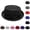 #01 Black, variant on Summer Breathable Mesh Pork Pie Hat, Lightweight Straw Fedora Bowler Sun Hat for Men Women, Packable Crushable Beach Travel Hat,Navy