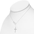 thumbnail image 4 of Sterling Silver Infinity Cross Religious Pendant Necklace, 4 of 5