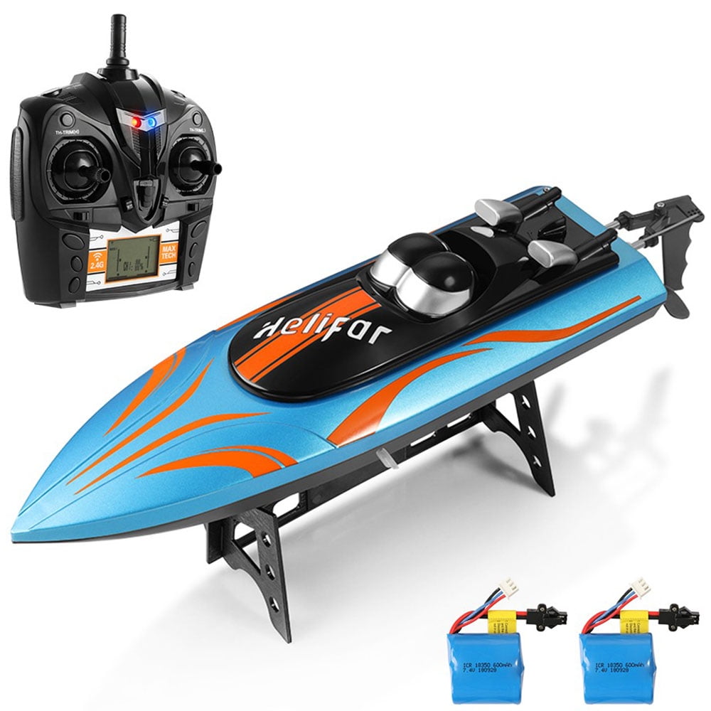 H112 Remote Control Boat for Kids and Adults 2.4Ghz 20+KM/H 4 Channel High Speed RC Boat for Pools and Lakes RC Boat with 180° Flipping Rechargeable Battery Electric Racing Boat for Boy and Girl