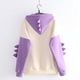 thumbnail image 3 of Sudadera de dinosaurio para mujer, camisetas de empalme de manga larga, sudaderas con capucha bonitas de dibujos animados, jersey informal para adolescentes y niñas Fokelyi WMZL-2134-6, 3 of 4