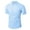 01 Sky Blue, variant on Dress Shirts for Men Adult Fashion Short Sleeve Button Down Tops Summer Quick Dry Turndown Collar Solid Color Tops Lightweight Mens Business Formal Dress