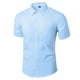 thumbnail image 1 of pstuiky camisetas de hombre, Camiseta deportiva informal de manga corta con cuello en V y cordones para hombre camisetas de hombre m, 1 of 2