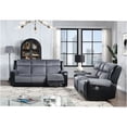 thumbnail image 4 of JERFIT Reclining Loveseat Sofa with Console, Gray Fabric Upholstery, Dual Recliners, Transitional Design for Living Room, Family Room, 4 of 4