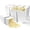 White, variant on Novelty Place 12 Pcs Classic Popcorn Boxes, 46 oz Black and White Striped Cardboard Paper Popcorn Container for Movie Night Party - 7.8" Tall x 3.9" Square