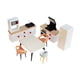 thumbnail image 2 of 7 piezas de muebles de casa de muñecas, juguete para niños, muebles de cocina en miniatura para juego de rol con Refrigerador blanco, 2 of 9