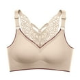 thumbnail image 1 of MIASHUI Bras for Women Comfortable Ice Silk Large Chest Show Small No Steel Ring Bra, 1 of 6