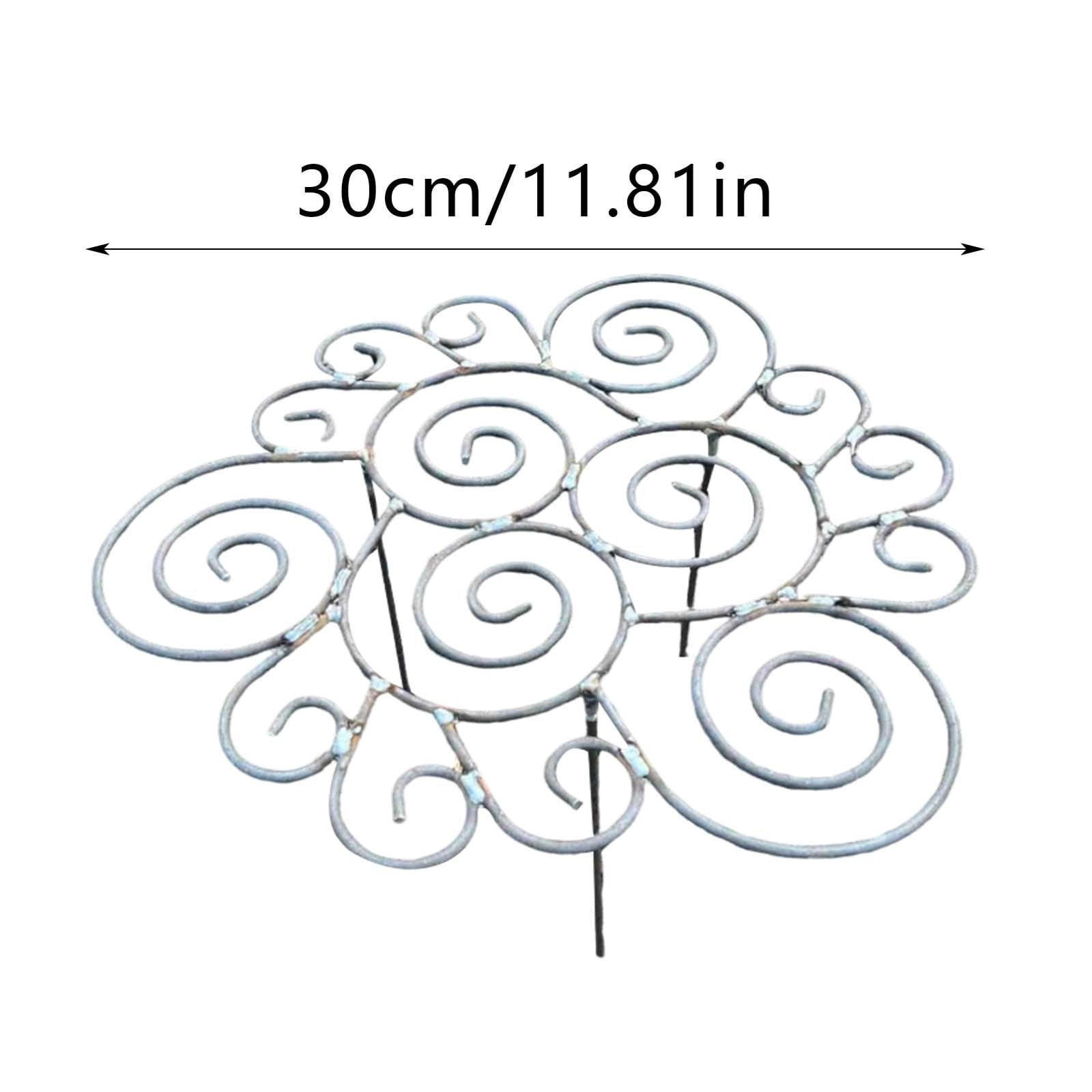 Metal Garden Plant Support Ring Flexible Adjustable Vine Climbing Holder Sturdy Iron Frame Plant Growth Support for Flower Vegetable Tomato Silver