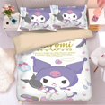 thumbnail image 1 of Sanrio-Conjunto de cuatro piezas de algodón Kulomi para el hogar, Sábana de algodón con dibujos animados para niña, funda de edredón, conjunto cómodo de tres piezas, 1 of 5