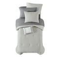 thumbnail image 2 of Mainstays 8-Piece Bed in a Bag Comforter Set with Sheets, Grey Basketweave, Twin/TwinXL, 2 of 10