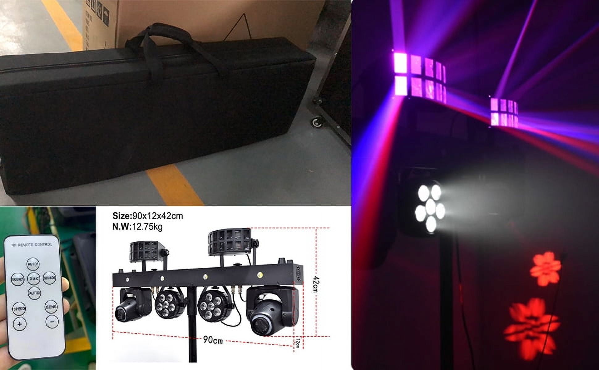 New LED Moving Head Beam Light Gig Bar Derby Strobe Effect Combined with Triple Stand Dj Set Lights Par Stage Lighting Rgbw