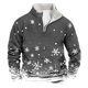 thumbnail image 1 of Sudadera sin capucha para hombre, informal, a la moda, con cuello alto, estampado, cremallera, jersey de manga larga, blusa de poliéster para hombre, 1 of 3