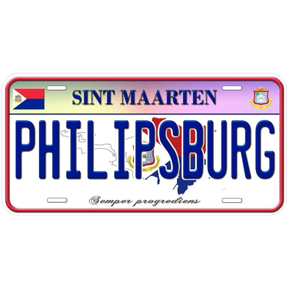 Sint Maarten Philipsburg Custom Caribbean Novelty Car License Plate