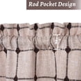 thumbnail image 3 of Yesfashion Farmhouse Valance for Window Gingham Linen Window Valance, Brown, 52"X15", 3 of 4