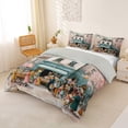 thumbnail image 3 of Erosebridal Happy Easter Festival Queen Duvet Cover Set for Kids, Anime Theme Bedding, Gray Reversible, 3pcs 1 Duvet Cover and 2 Pillowcases, No Comforter, 3 of 6
