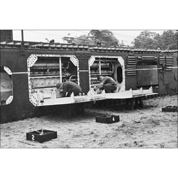 24"x36" Gallery Poster, A view of the Land Excavating Trenching otherwise known as White Rabbit No. 6, Cultivator No. 6 or Nellie