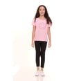 thumbnail image 3 of Pink Angel Girls 2-Pack Ribbed Graphic Tops. Rhinestone Tees, Soft Stretch Everyday Short Sleeve Shirts for Kids Girls, 3 of 7